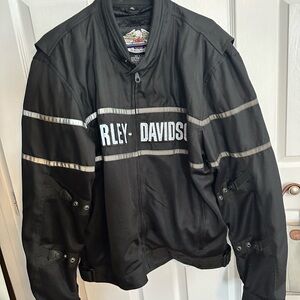 Harley-Davidson Men's Black Mesh Motorcycle Jacket
